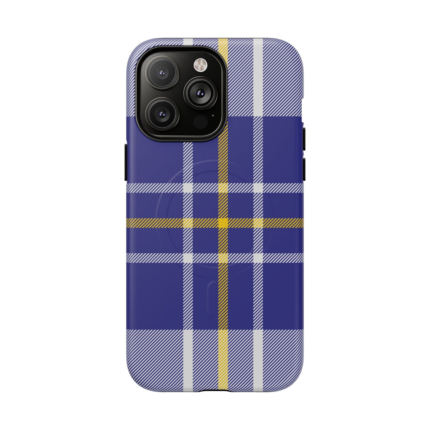 MacPherson Dress Blue Tartan MagSafe® iPhone Case | Luxury Magnetic Phone Cover