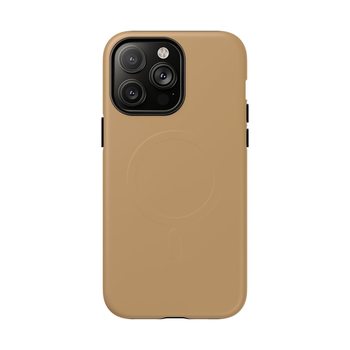 Camel Minimalist Heritage Check MagSafe® iPhone Case | Luxury Magnetic Phone Cover