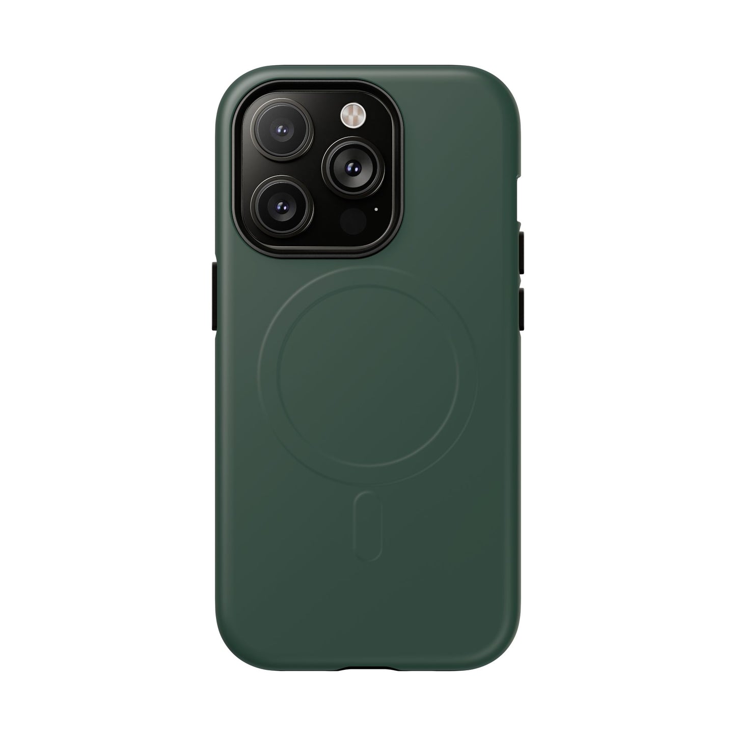 Bottle Green Minimalist Heritage Check MagSafe® iPhone Case | Luxury Magnetic Phone Cover