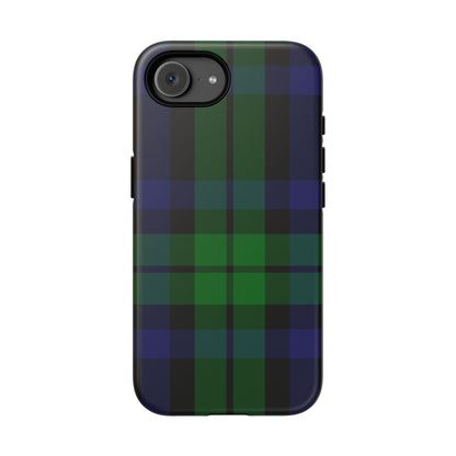 Black Watch Traditional Tartan iPhone Case | Dual-Layer Matt Protective Cover