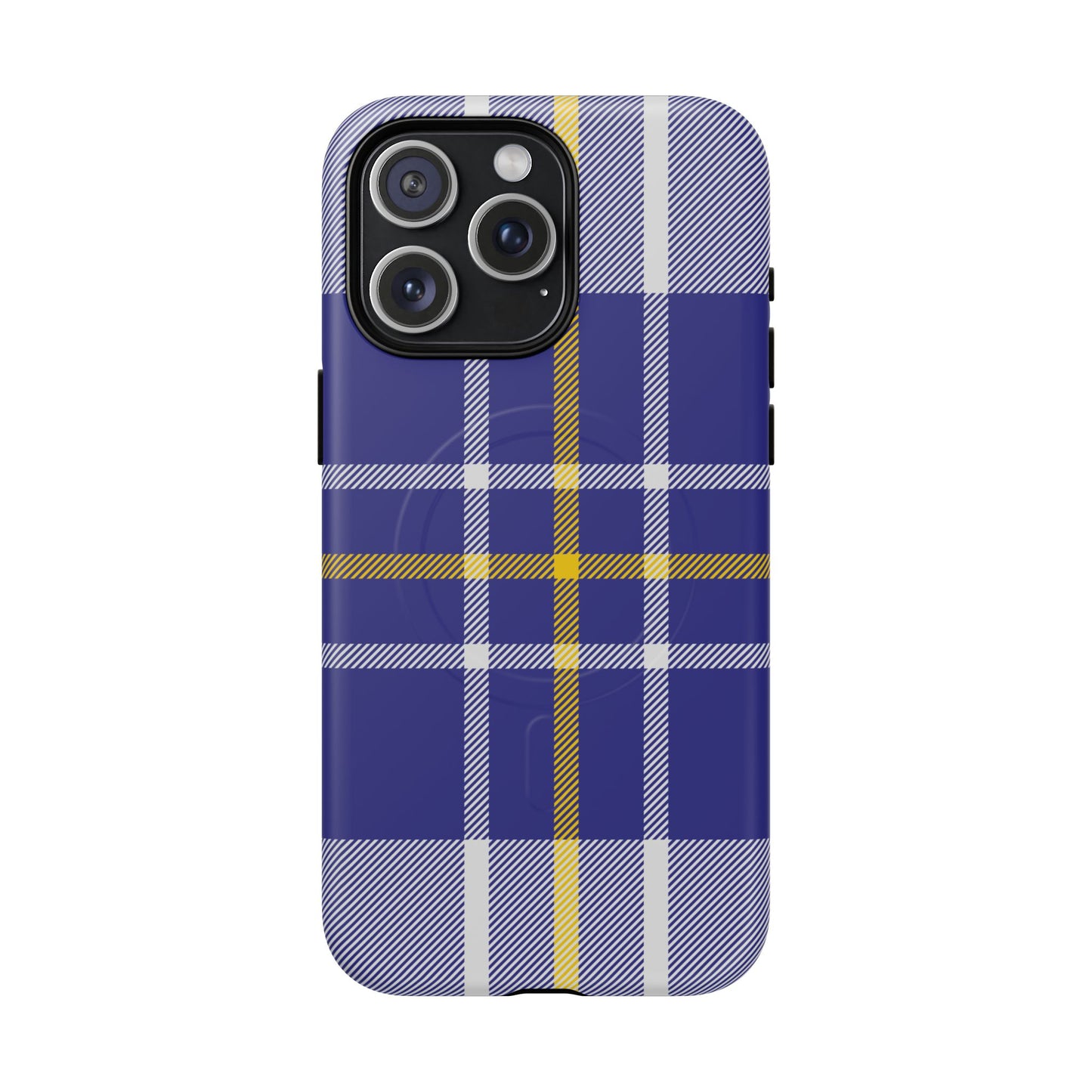 MacPherson Dress Blue Tartan MagSafe® iPhone Case | Luxury Magnetic Phone Cover